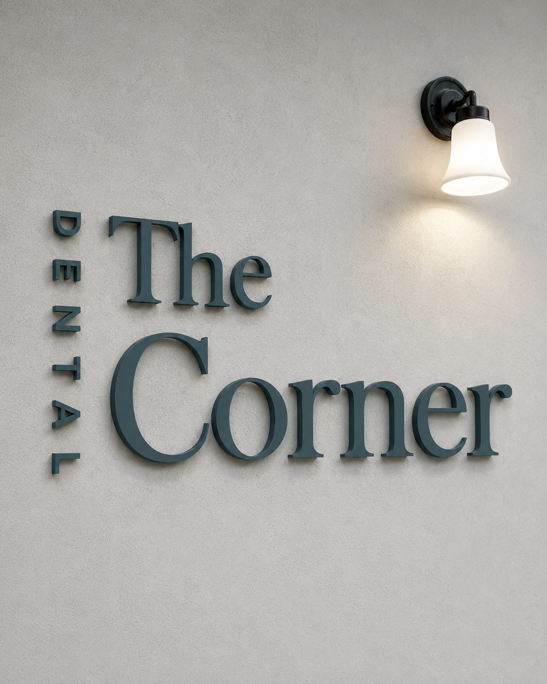 Dimensional letters for The Corner Dental