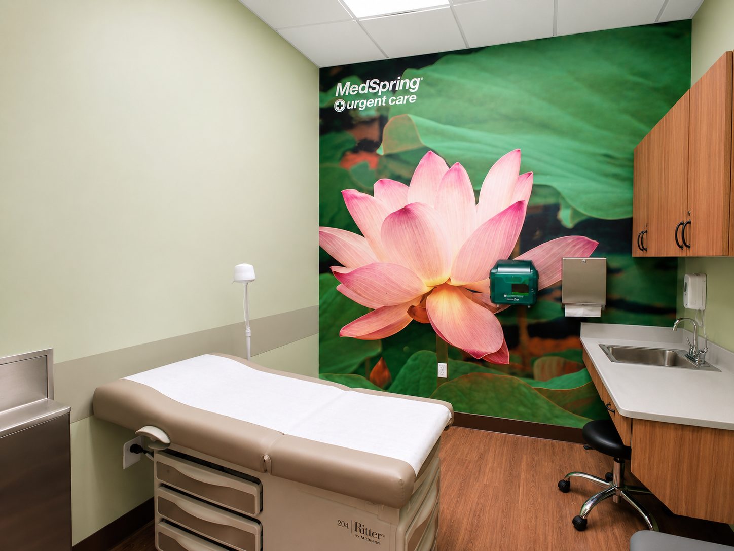 Exam Room Mural for MedSpring Urgent Care in Maryland
