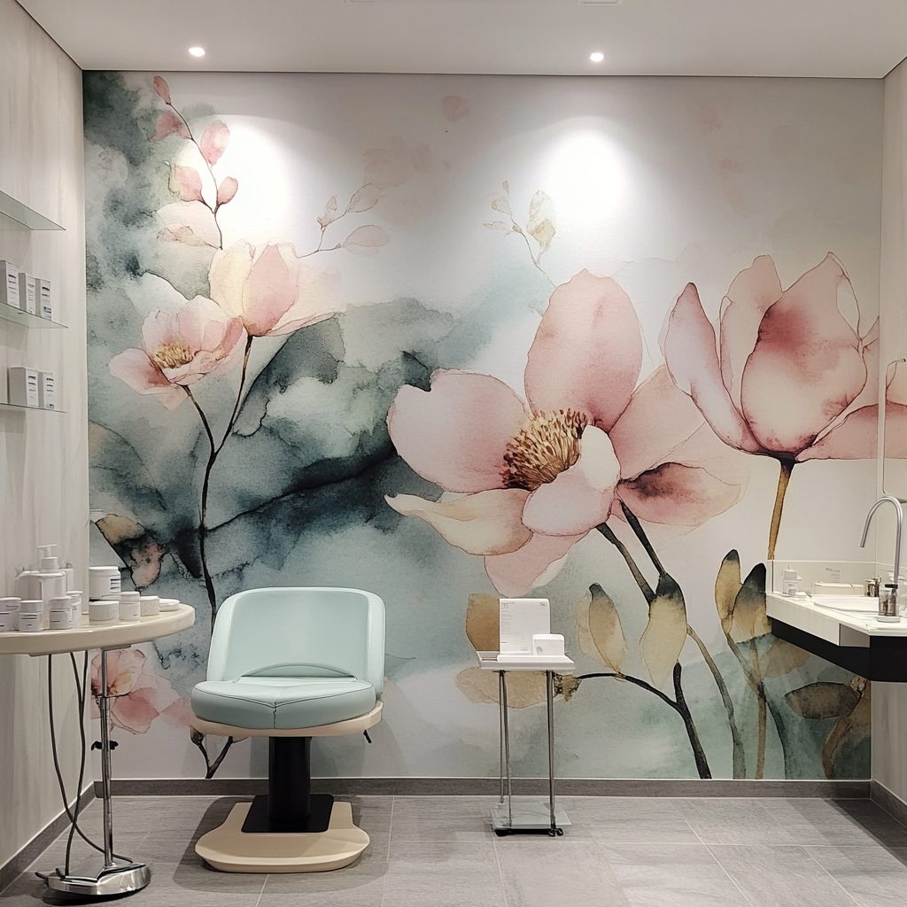Interior Mural for Skincare Salon Mural in Northern Virginia