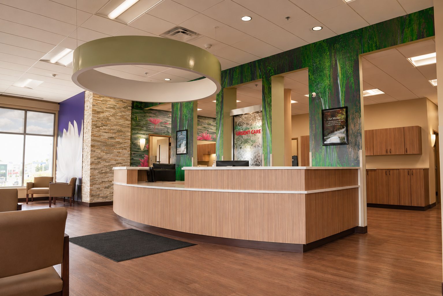 Lobby Mural for Urgent Care Reception Mural in Maryland