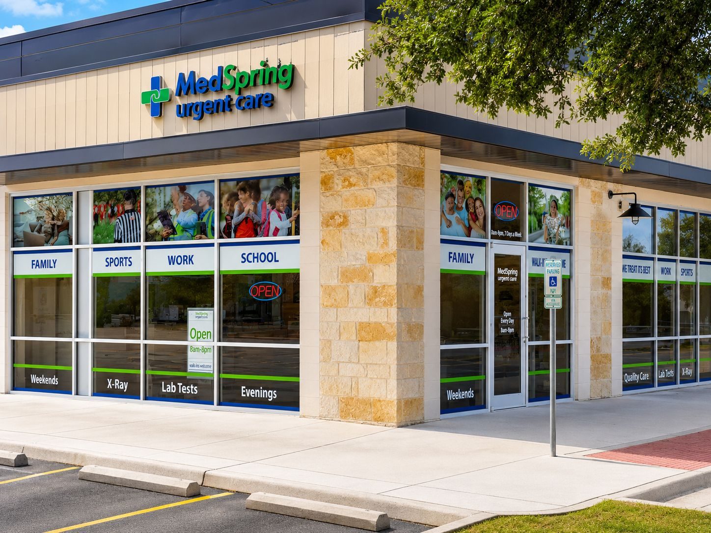Storefront Window Graphics for MedSpring Urgent Care in Maryland