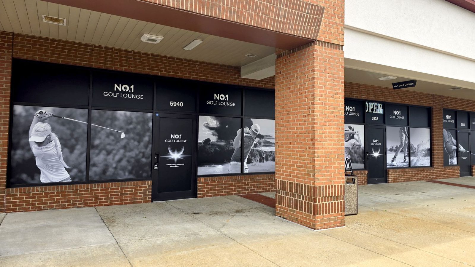 Storefront Window Graphics for No.1 Golf Lounge in Northern Virginia